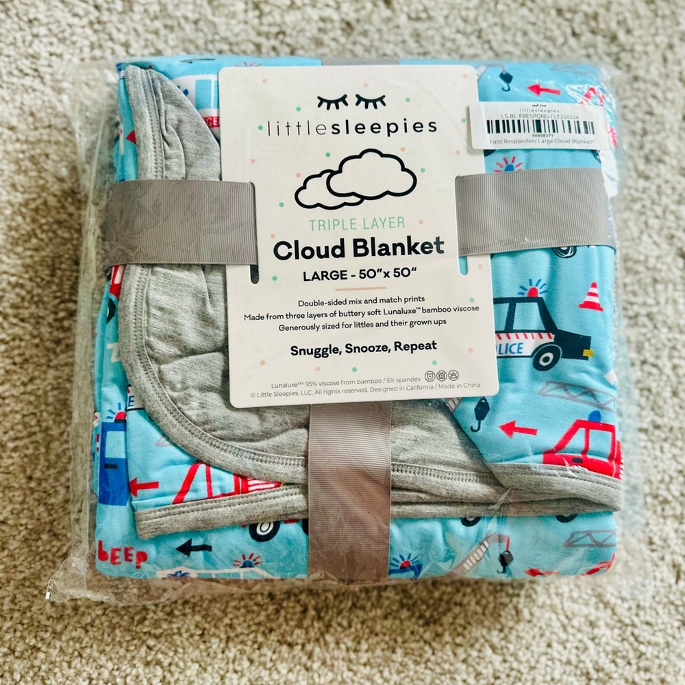 Little Sleepies First Responder Cloud Blanket NEW